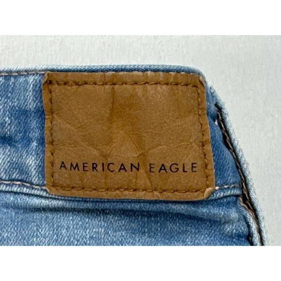 American Eagle Women's Super Hi-Rise Flare Blue Denim Jeans - Size 2 (24x30) - Picture 3 of 6